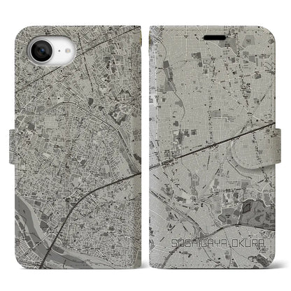 【祖師ヶ谷大蔵（東京都）】地図柄iPhoneケース（手帳タイプ）