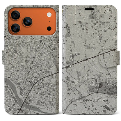 【祖師ヶ谷大蔵（東京都）】地図柄iPhoneケース（手帳タイプ）