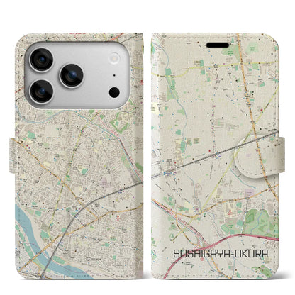 【祖師ヶ谷大蔵（東京都）】地図柄iPhoneケース（手帳タイプ）