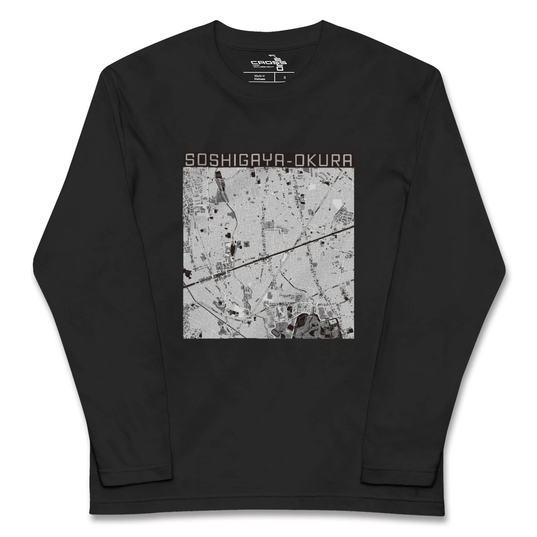 【祖師ヶ谷大蔵（東京都）】地図柄ロングスリーブTシャツ