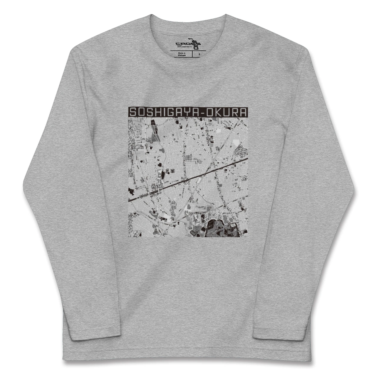 【祖師ヶ谷大蔵（東京都）】地図柄ロングスリーブTシャツ