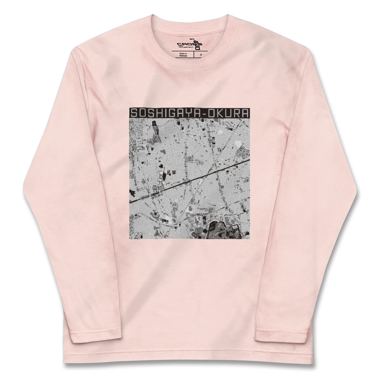 【祖師ヶ谷大蔵（東京都）】地図柄ロングスリーブTシャツ