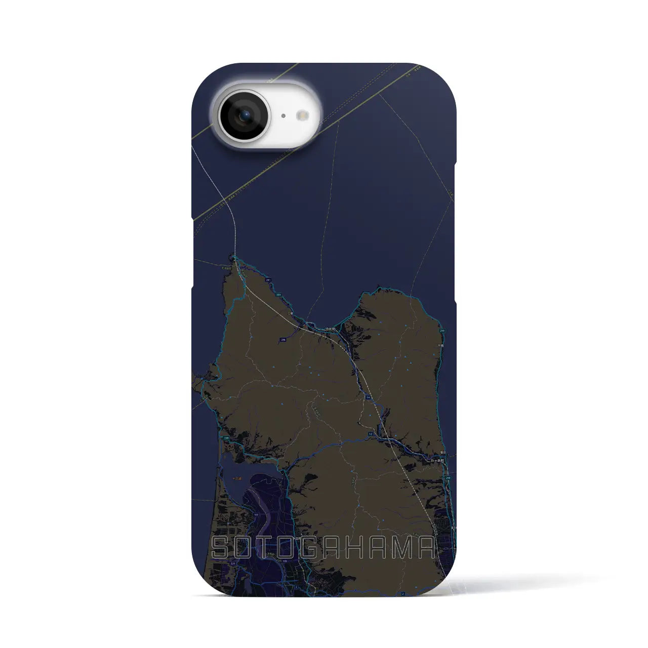 【外ヶ浜（青森県）】地図柄iPhoneケース（バックカバータイプ）