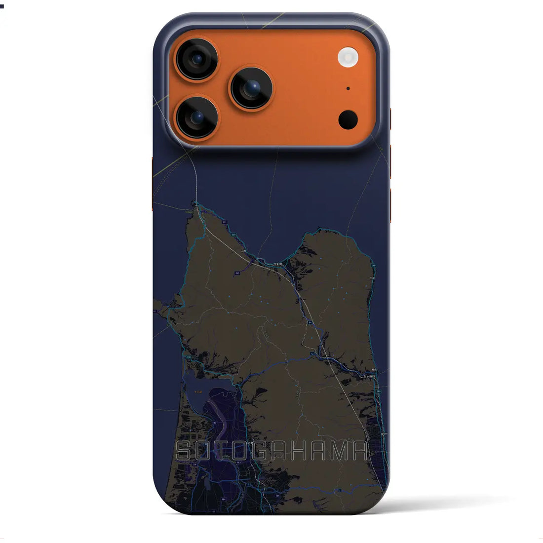 【外ヶ浜（青森県）】地図柄iPhoneケース（バックカバータイプ）