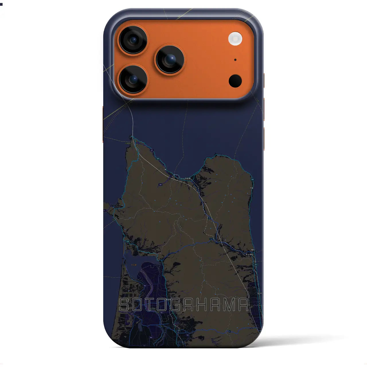 【外ヶ浜（青森県）】地図柄iPhoneケース（バックカバータイプ）