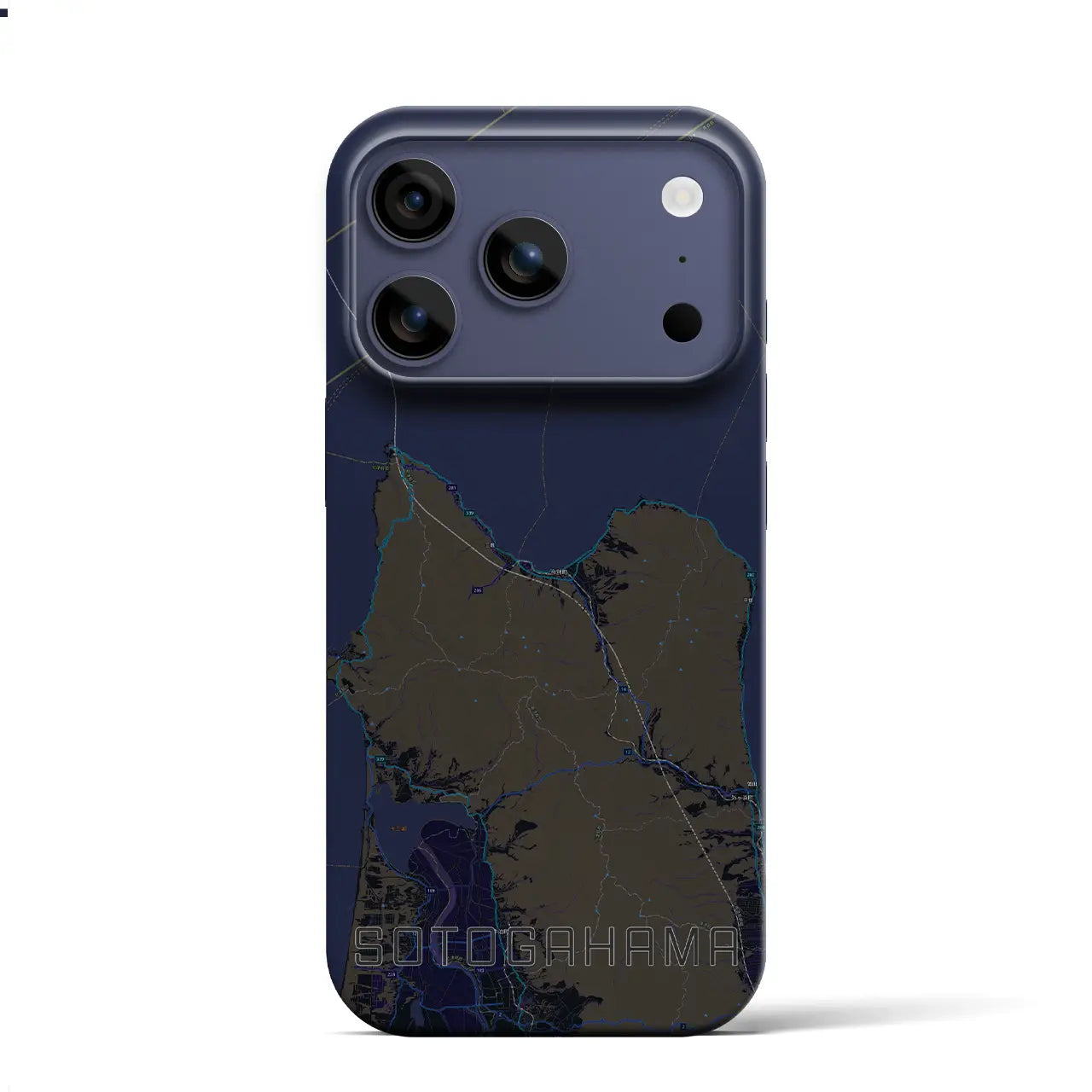 【外ヶ浜（青森県）】地図柄iPhoneケース（バックカバータイプ）