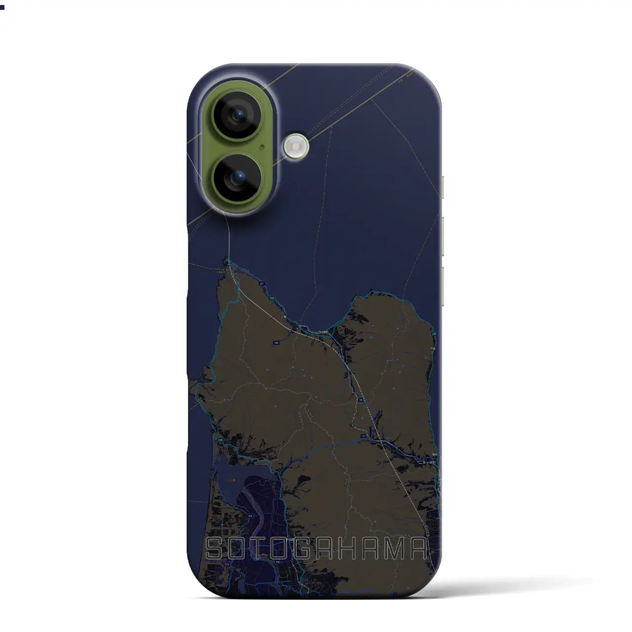 【外ヶ浜（青森県）】地図柄iPhoneケース（バックカバータイプ）