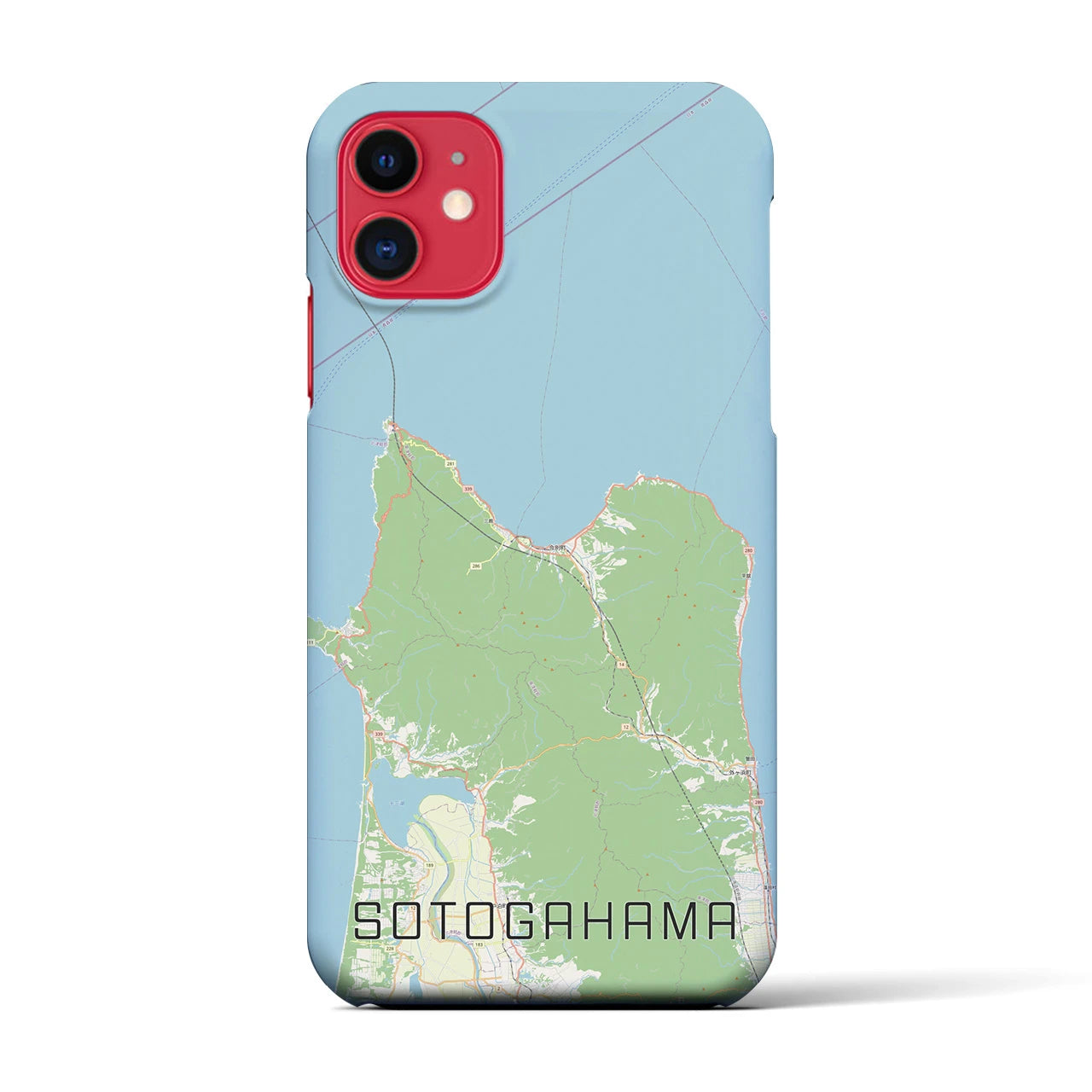 【外ヶ浜（青森県）】地図柄iPhoneケース（バックカバータイプ）