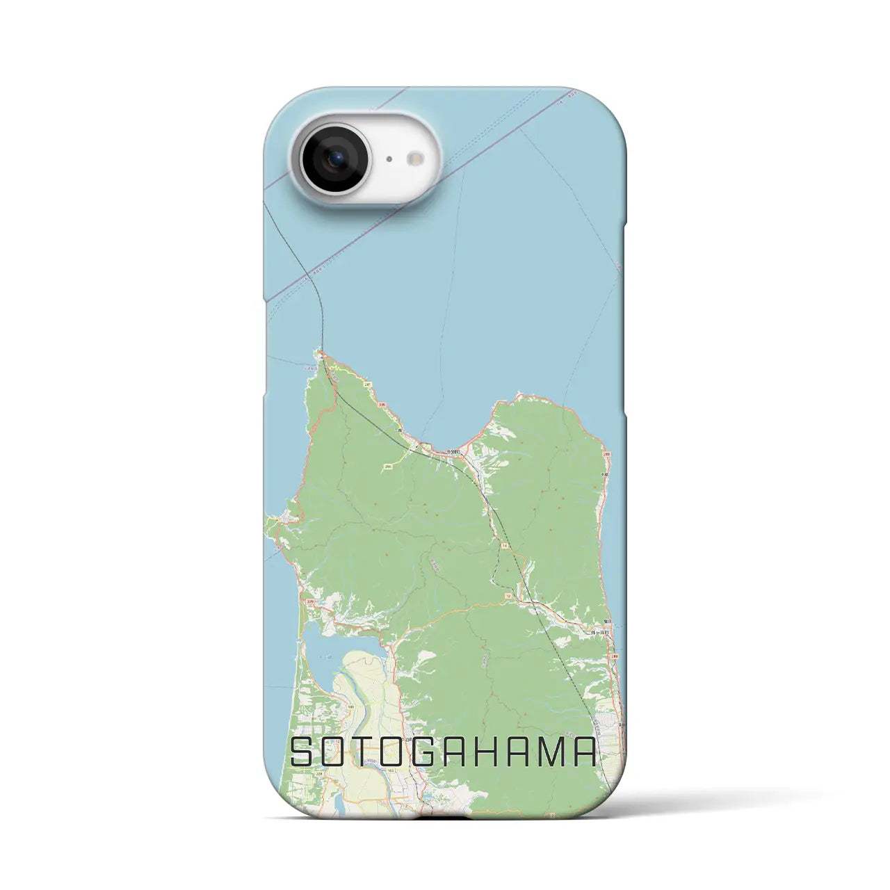 【外ヶ浜（青森県）】地図柄iPhoneケース（バックカバータイプ）
