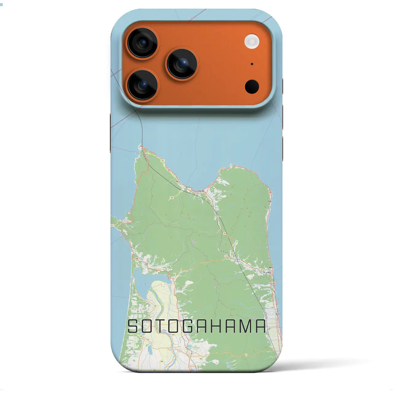 【外ヶ浜（青森県）】地図柄iPhoneケース（バックカバータイプ）