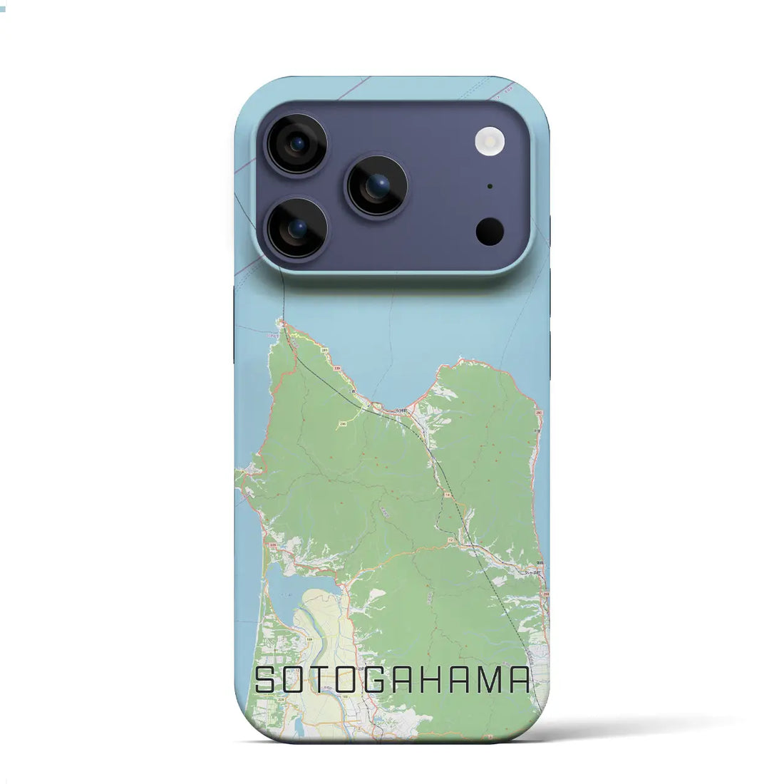 【外ヶ浜（青森県）】地図柄iPhoneケース（バックカバータイプ）ナチュラル・iPhone 17 Pro Max 用