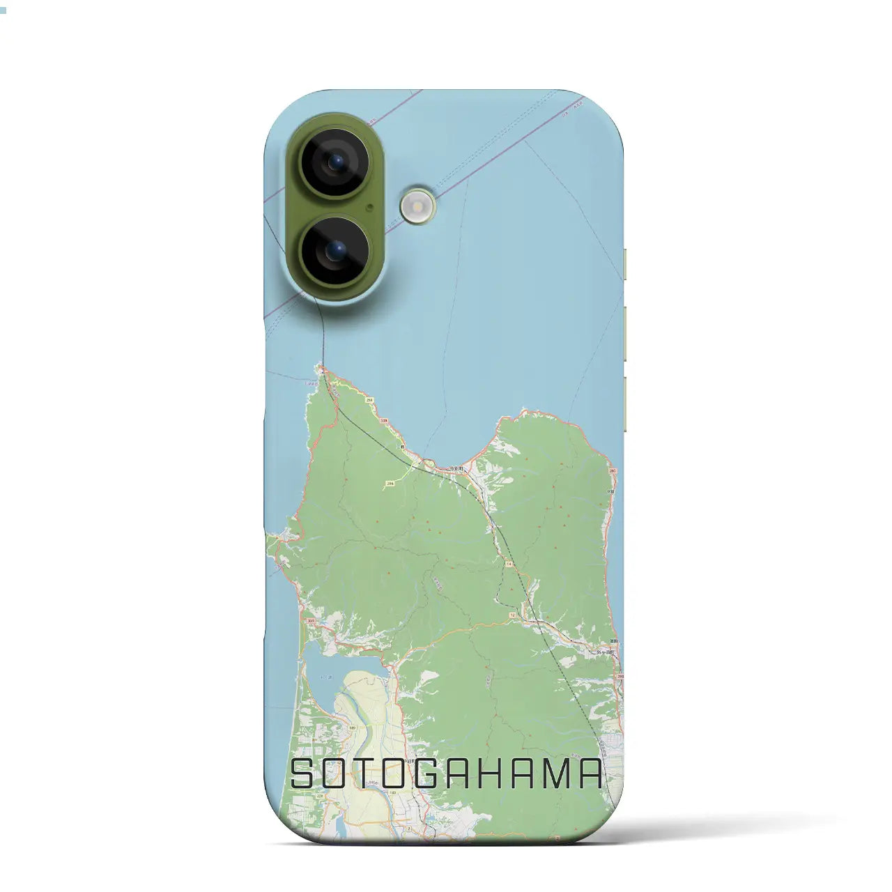 【外ヶ浜（青森県）】地図柄iPhoneケース（バックカバータイプ）