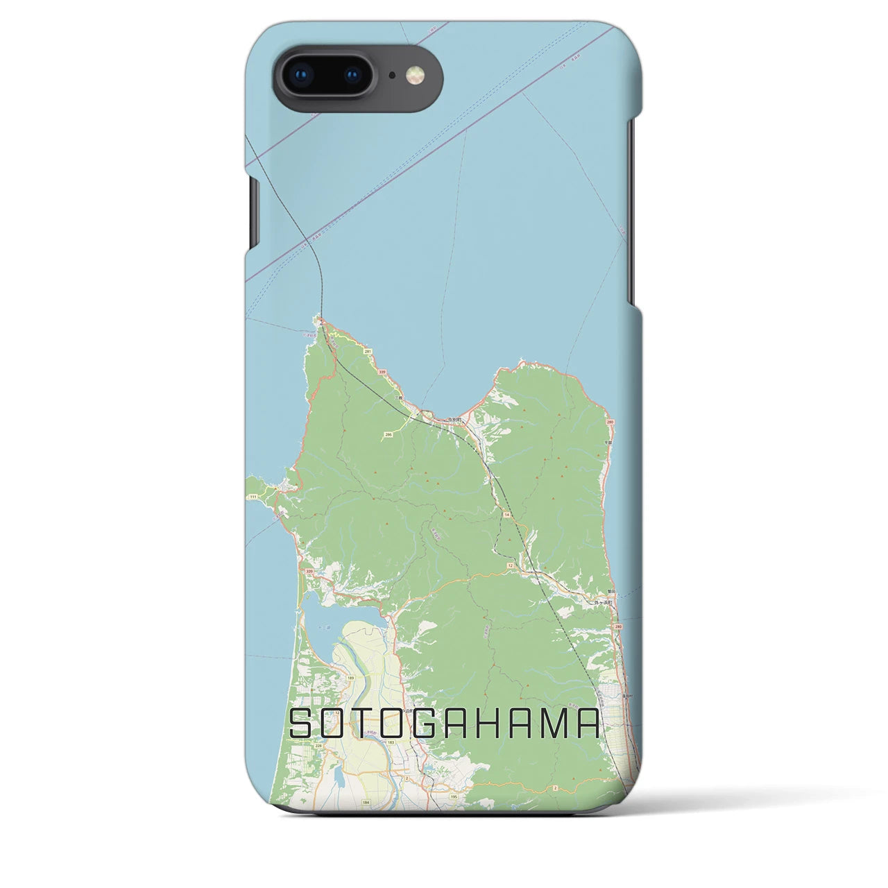 【外ヶ浜（青森県）】地図柄iPhoneケース（バックカバータイプ）