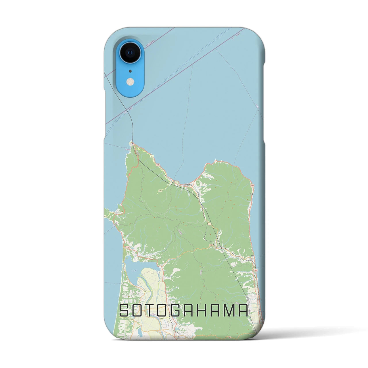 【外ヶ浜（青森県）】地図柄iPhoneケース（バックカバータイプ）