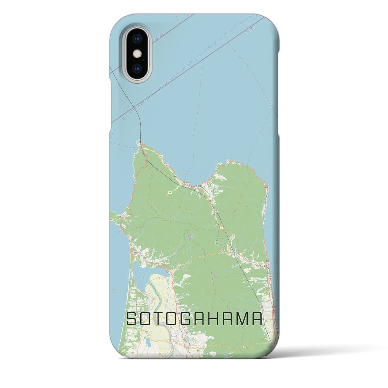 【外ヶ浜（青森県）】地図柄iPhoneケース（バックカバータイプ）