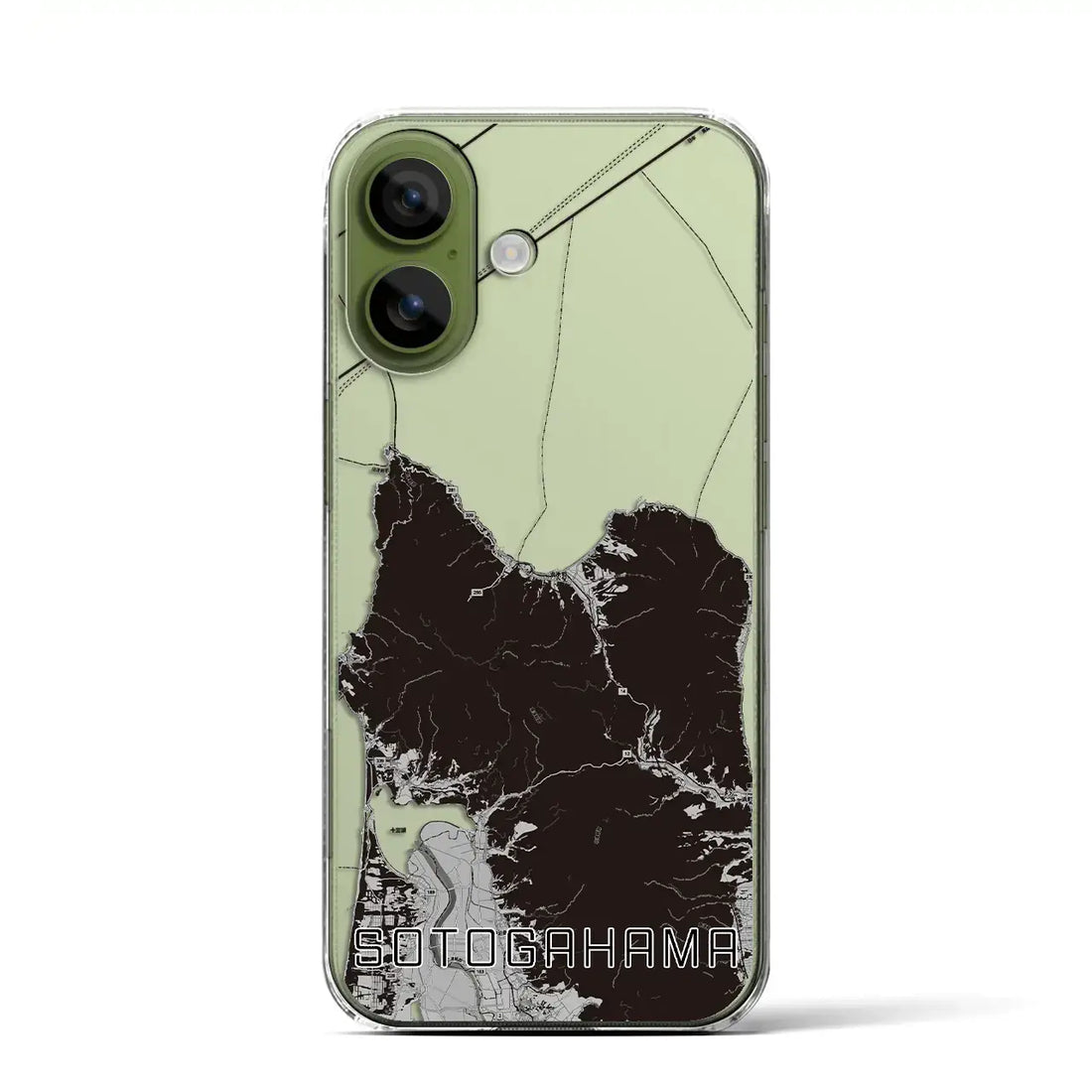 【外ヶ浜(青森県)】地図柄iPhoneケース(クリアタイプ)モノトーン・iPhone 17 Pro Max 用