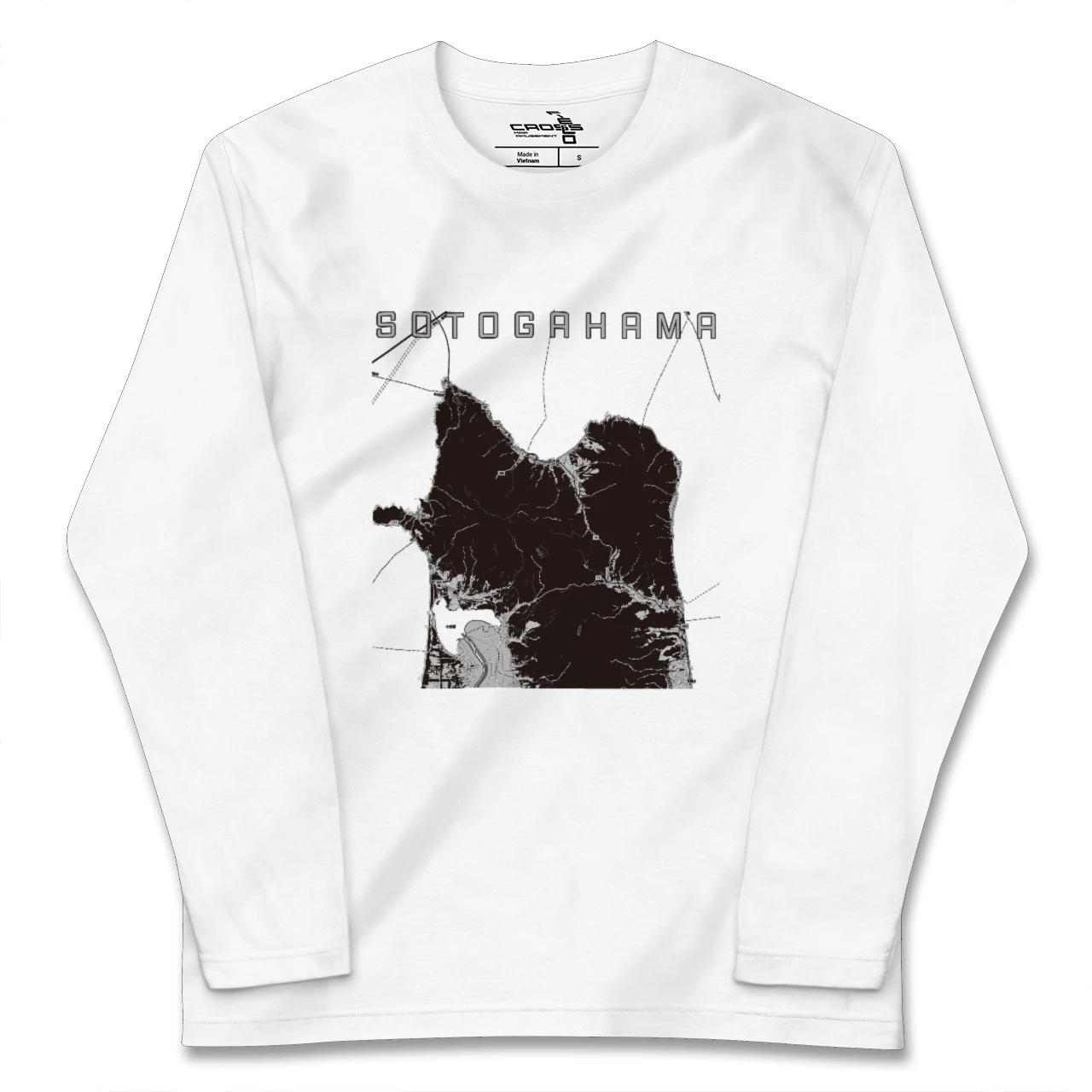 【外ヶ浜（青森県）】地図柄ロングスリーブTシャツ
