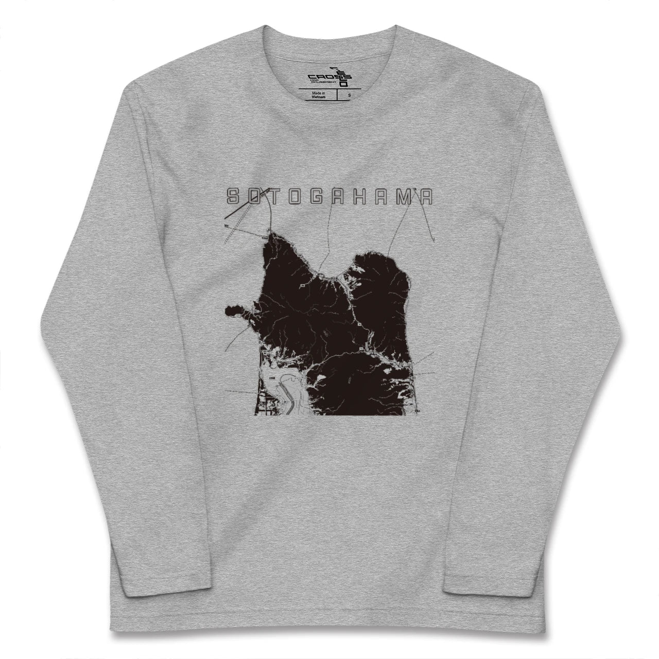 【外ヶ浜（青森県）】地図柄ロングスリーブTシャツ