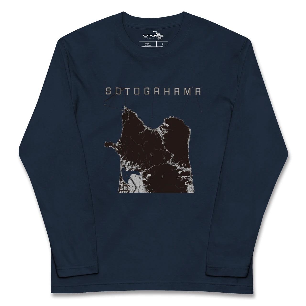 【外ヶ浜（青森県）】地図柄ロングスリーブTシャツ