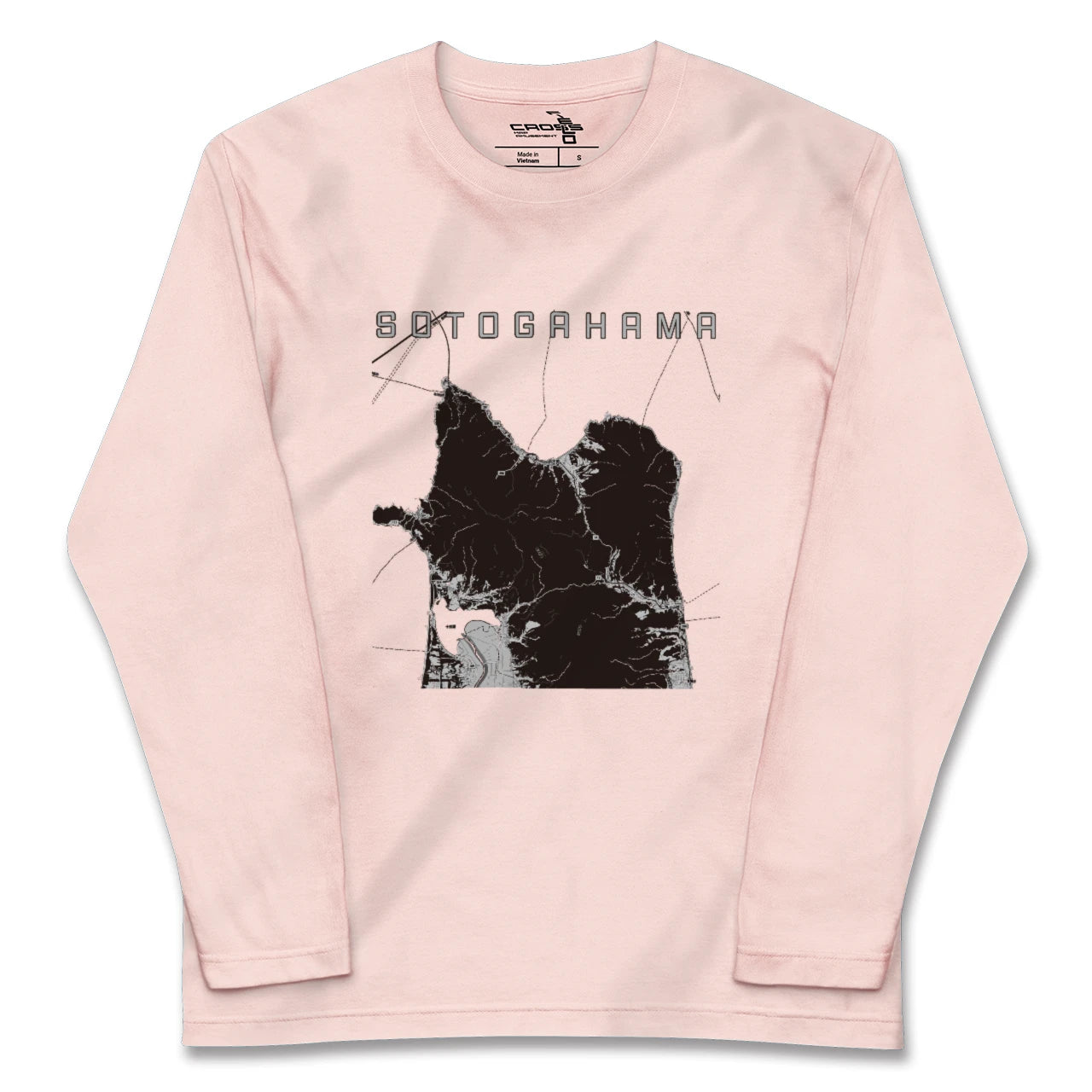 【外ヶ浜（青森県）】地図柄ロングスリーブTシャツ