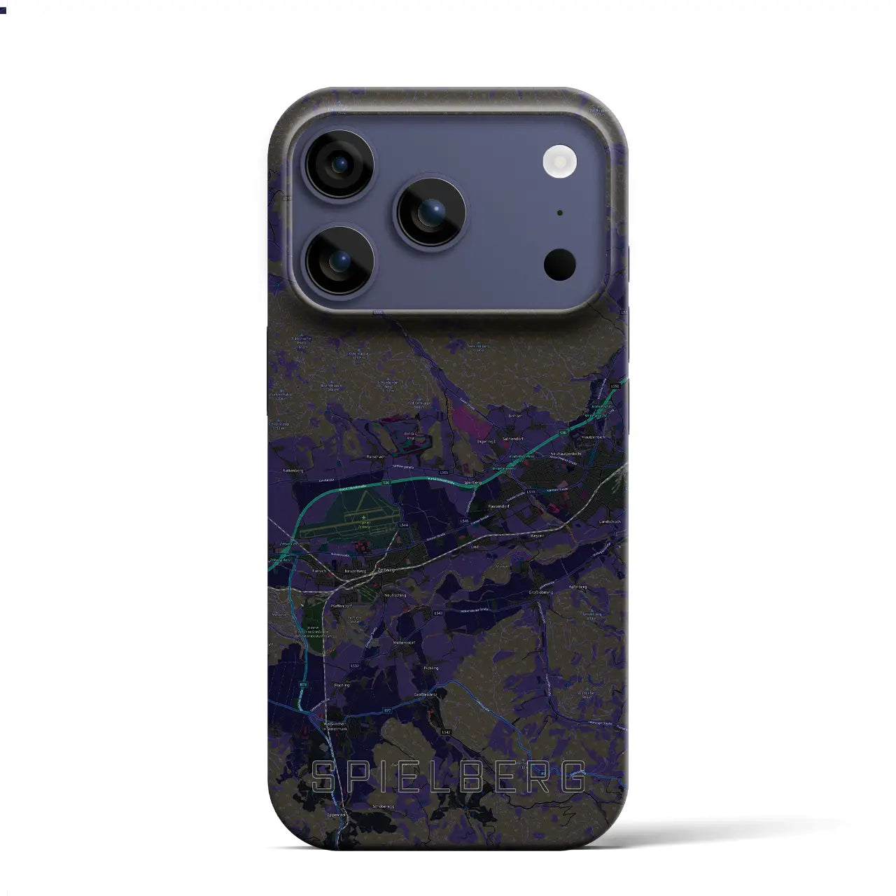 【シュピールベルク（オーストリア）】地図柄iPhoneケース（バックカバータイプ）