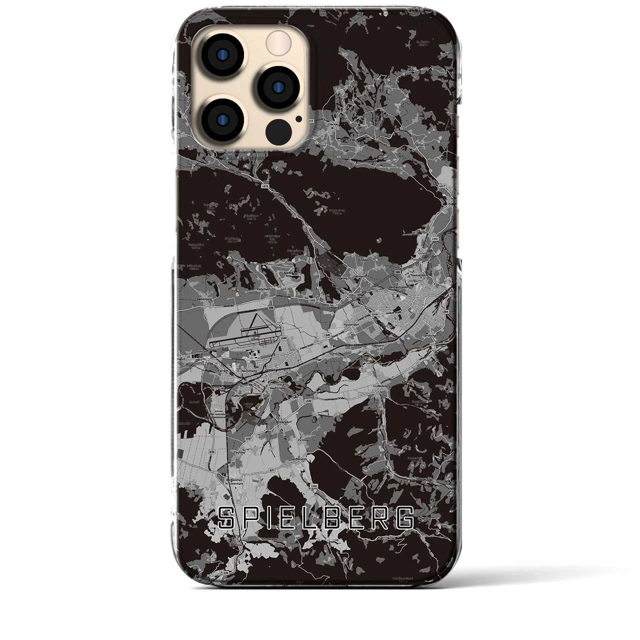 【シュピールベルク（オーストリア）】地図柄iPhoneケース（クリアタイプ）