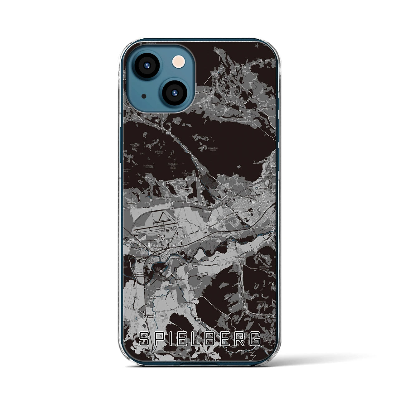【シュピールベルク（オーストリア）】地図柄iPhoneケース（クリアタイプ）