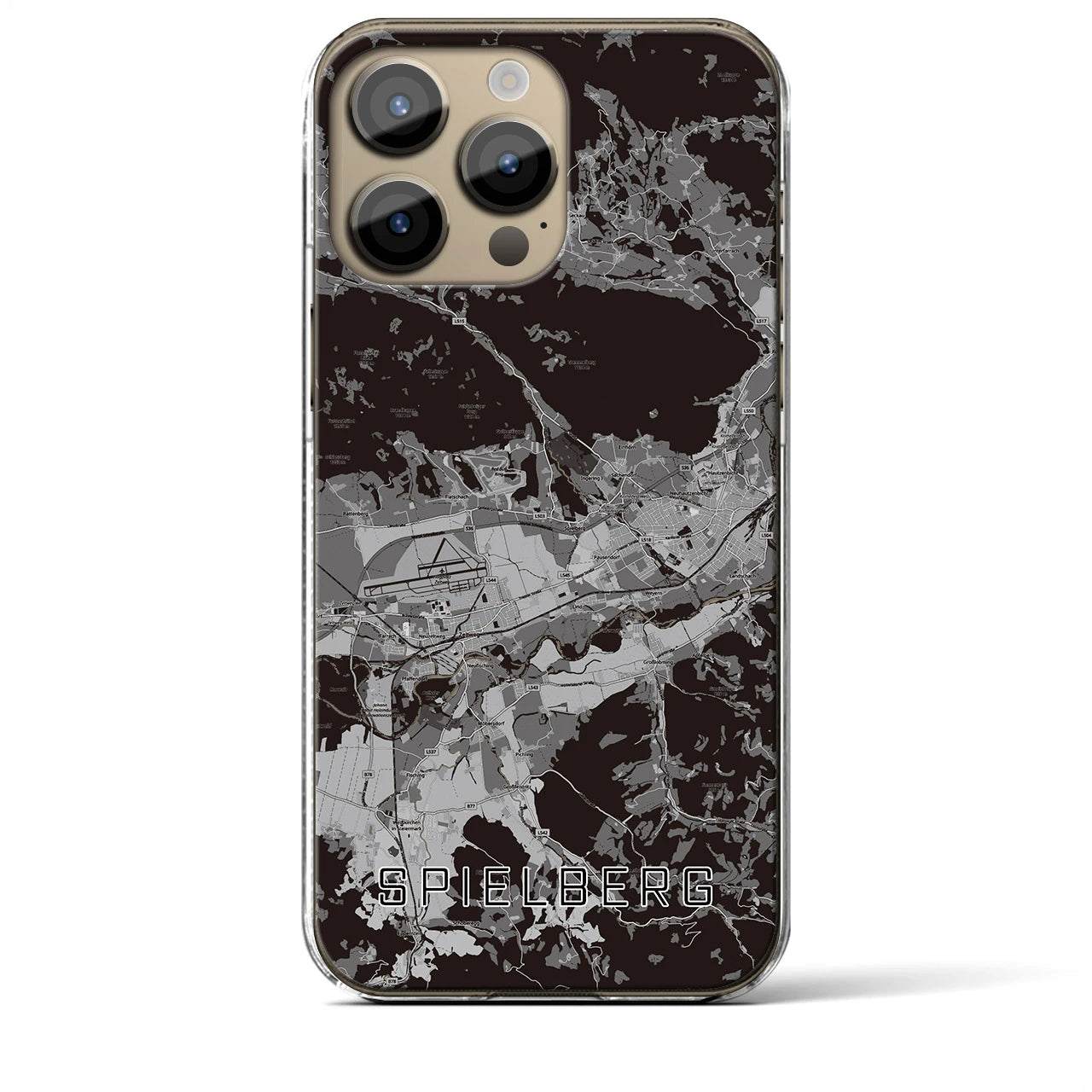 【シュピールベルク（オーストリア）】地図柄iPhoneケース（クリアタイプ）