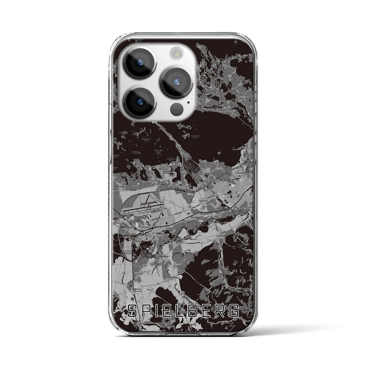 【シュピールベルク（オーストリア）】地図柄iPhoneケース（クリアタイプ）
