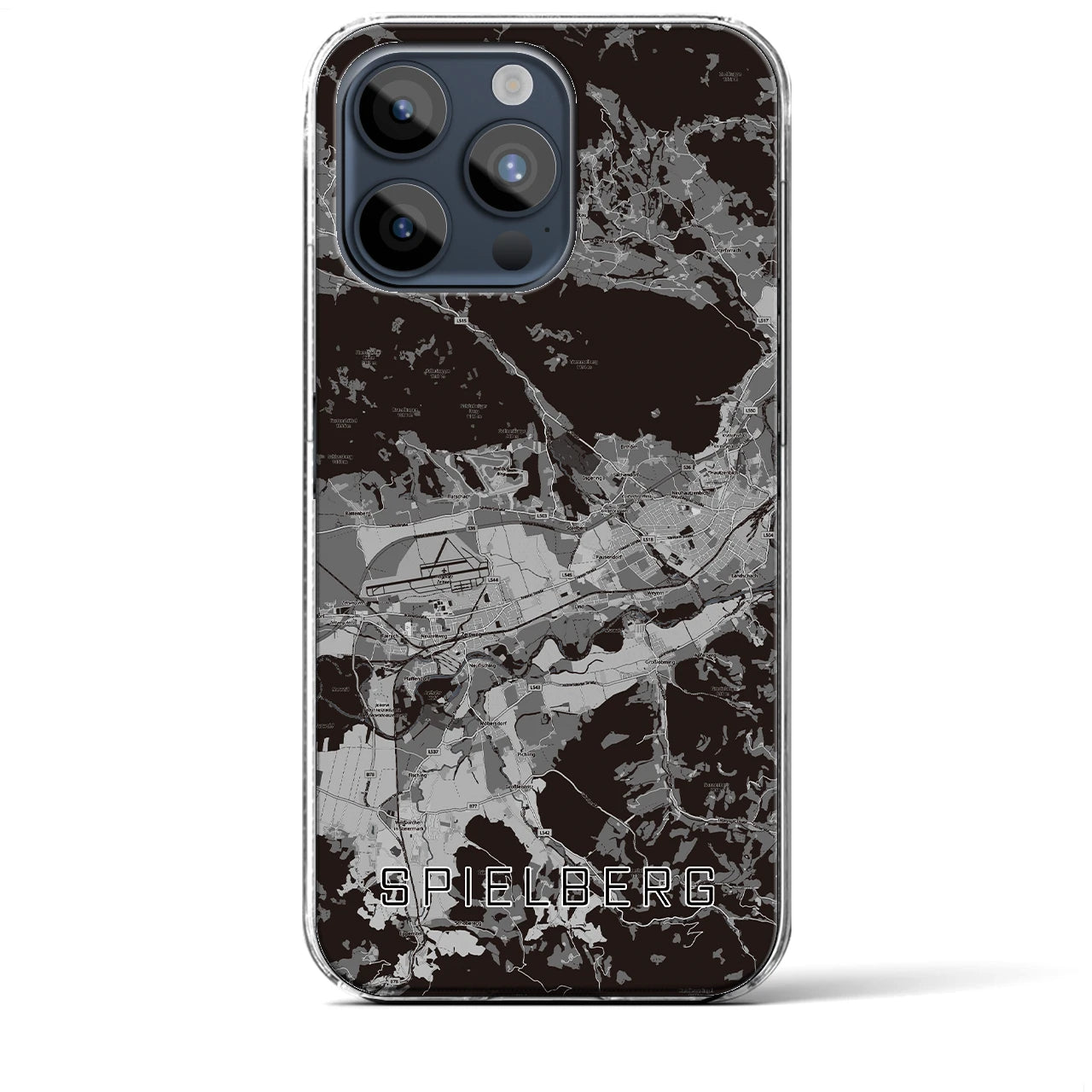 【シュピールベルク（オーストリア）】地図柄iPhoneケース（クリアタイプ）