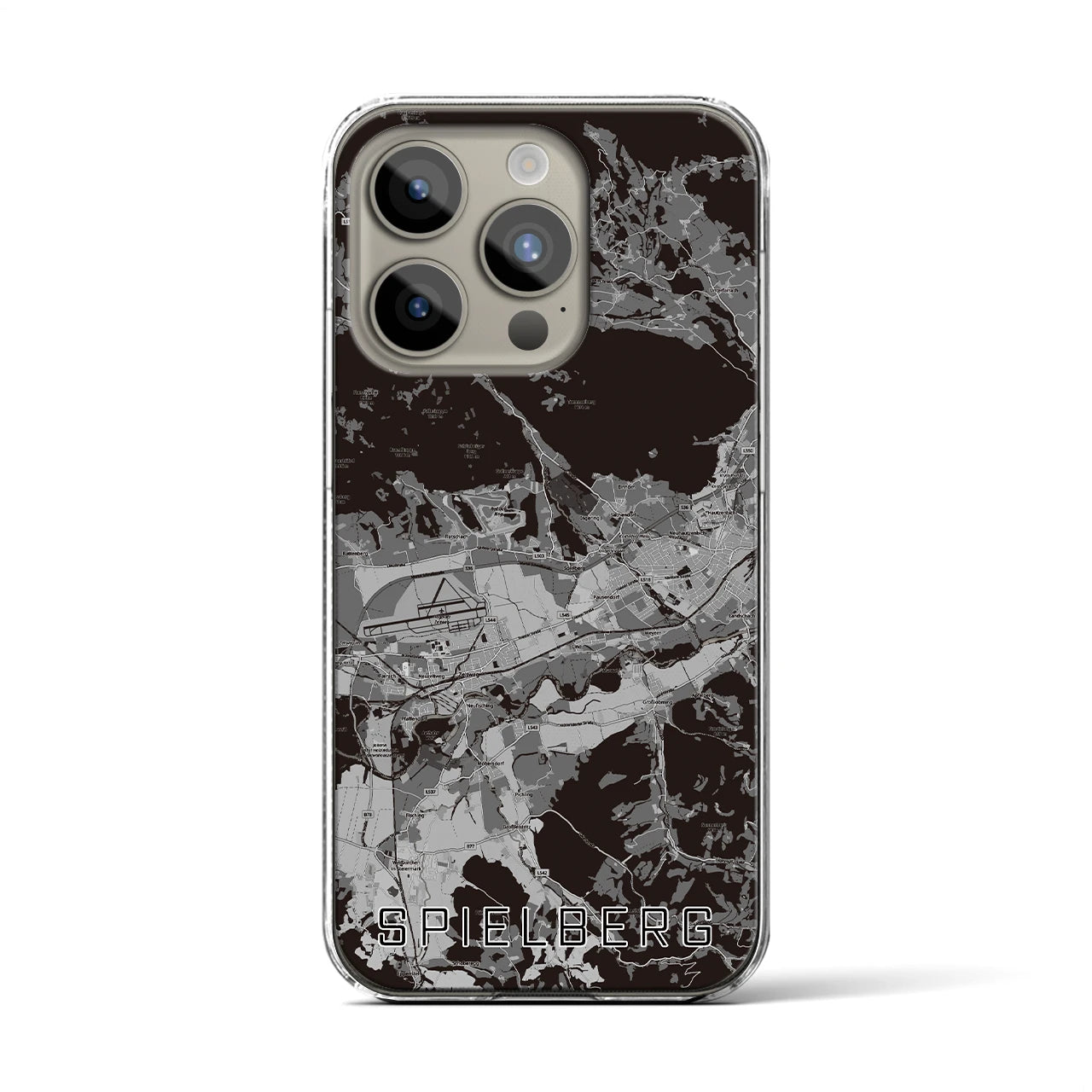 【シュピールベルク（オーストリア）】地図柄iPhoneケース（クリアタイプ）