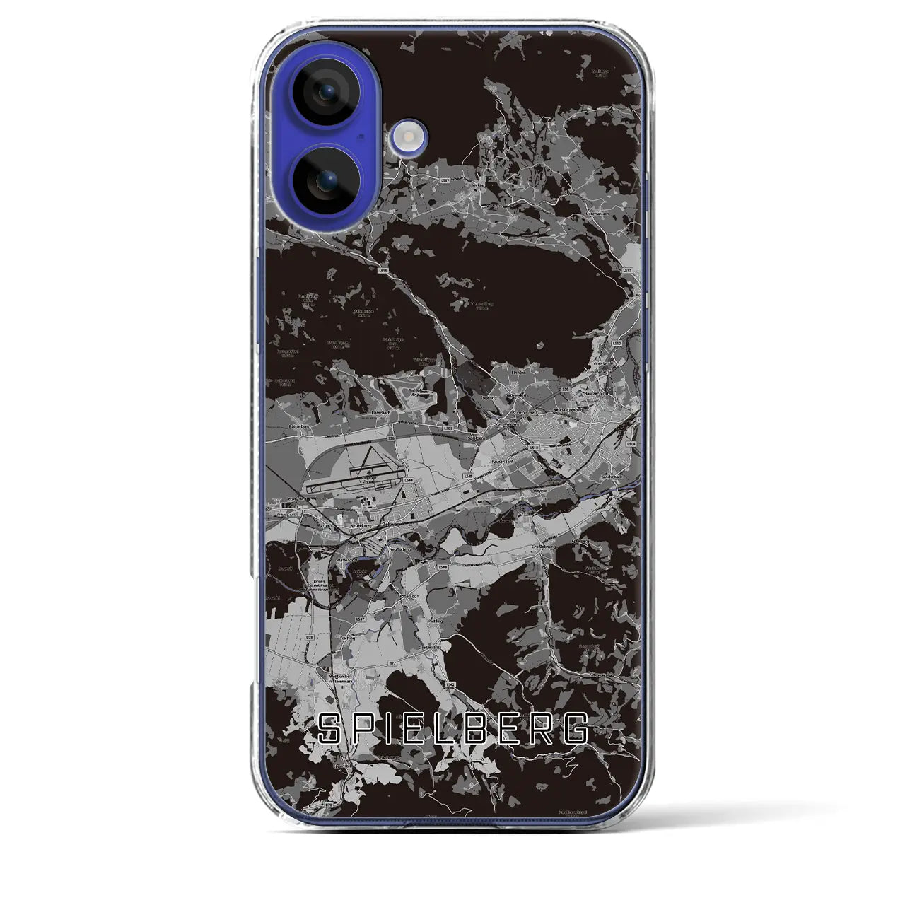 【シュピールベルク（オーストリア）】地図柄iPhoneケース（クリアタイプ）