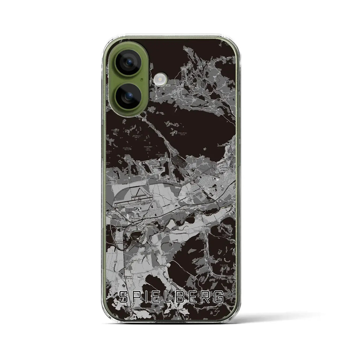 【シュピールベルク(オーストリア)】地図柄iPhoneケース(クリアタイプ)モノトーン・iPhone 17 Pro Max 用