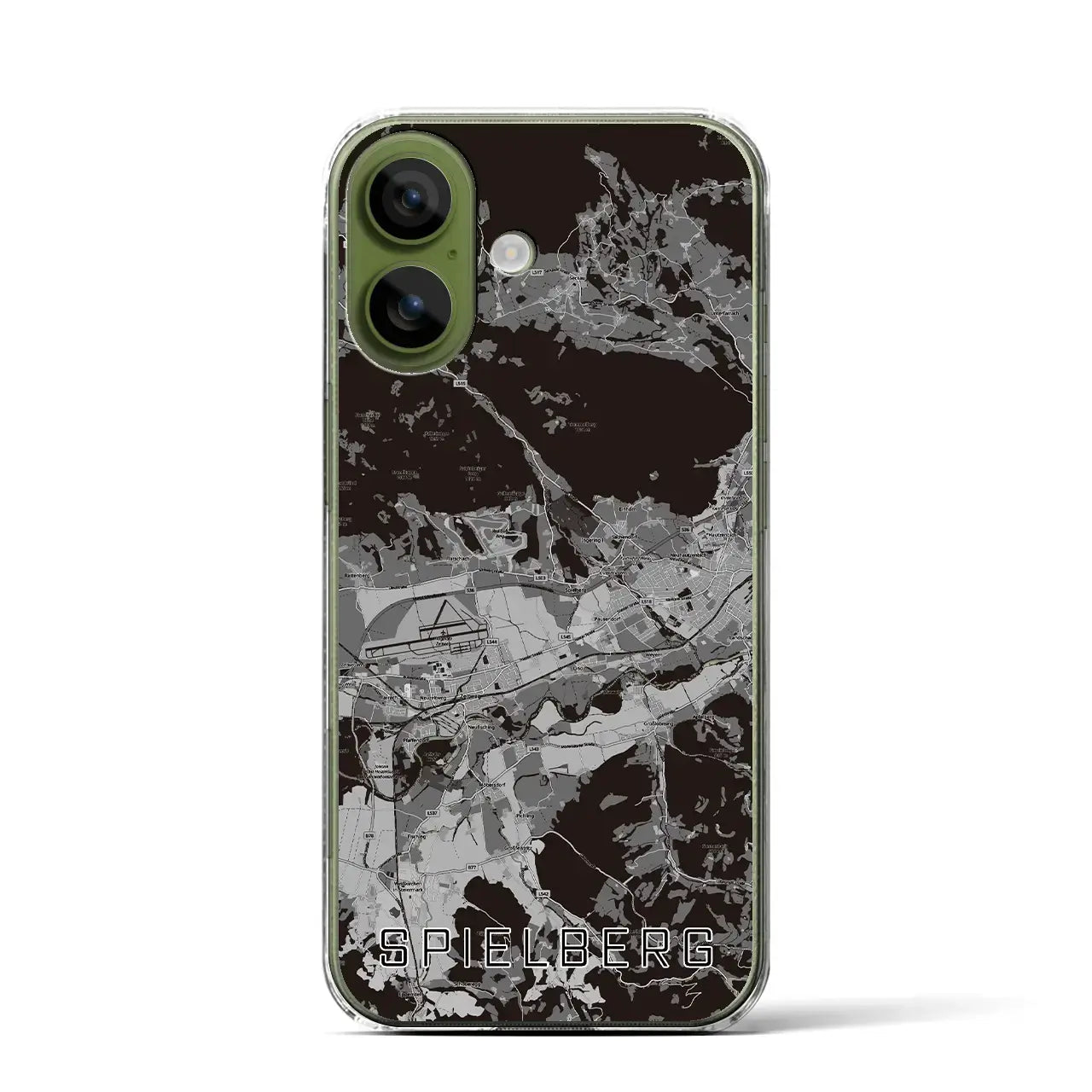 【シュピールベルク（オーストリア）】地図柄iPhoneケース（クリアタイプ）