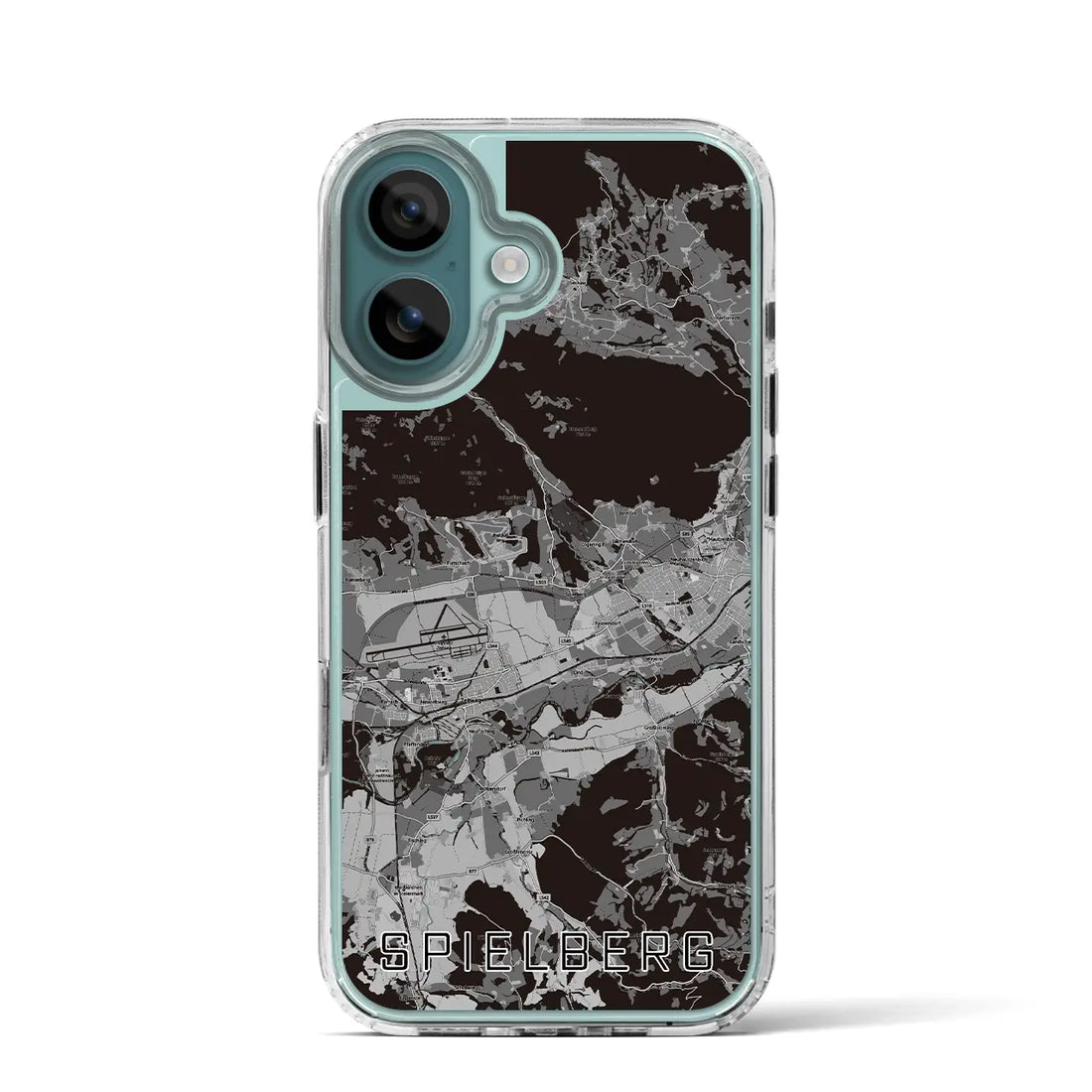 【シュピールベルク（オーストリア）】地図柄iPhoneケース（MagSafeタイプ）モノトーン・iPhone 16 Pro 用
