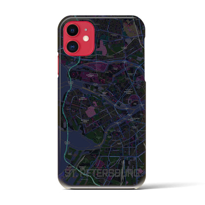 【サンクトペテルブルク（ロシア）】地図柄iPhoneケース（バックカバータイプ）