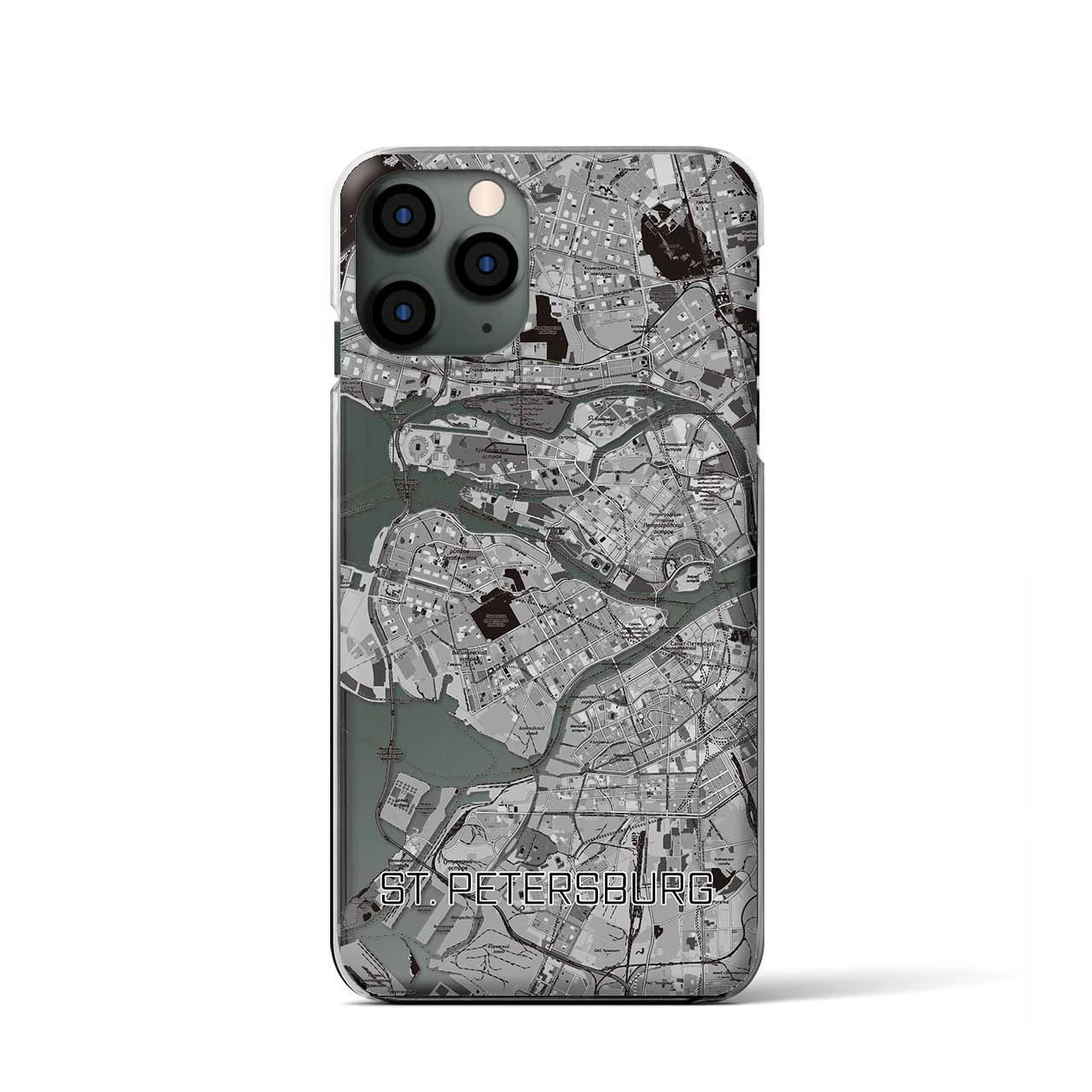 【サンクトペテルブルク（ロシア）】地図柄iPhoneケース（クリアタイプ）