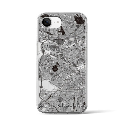 【サンクトペテルブルク（ロシア）】地図柄iPhoneケース（クリアタイプ）