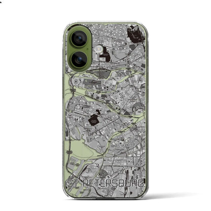 【サンクトペテルブルク（ロシア）】地図柄iPhoneケース（クリアタイプ）