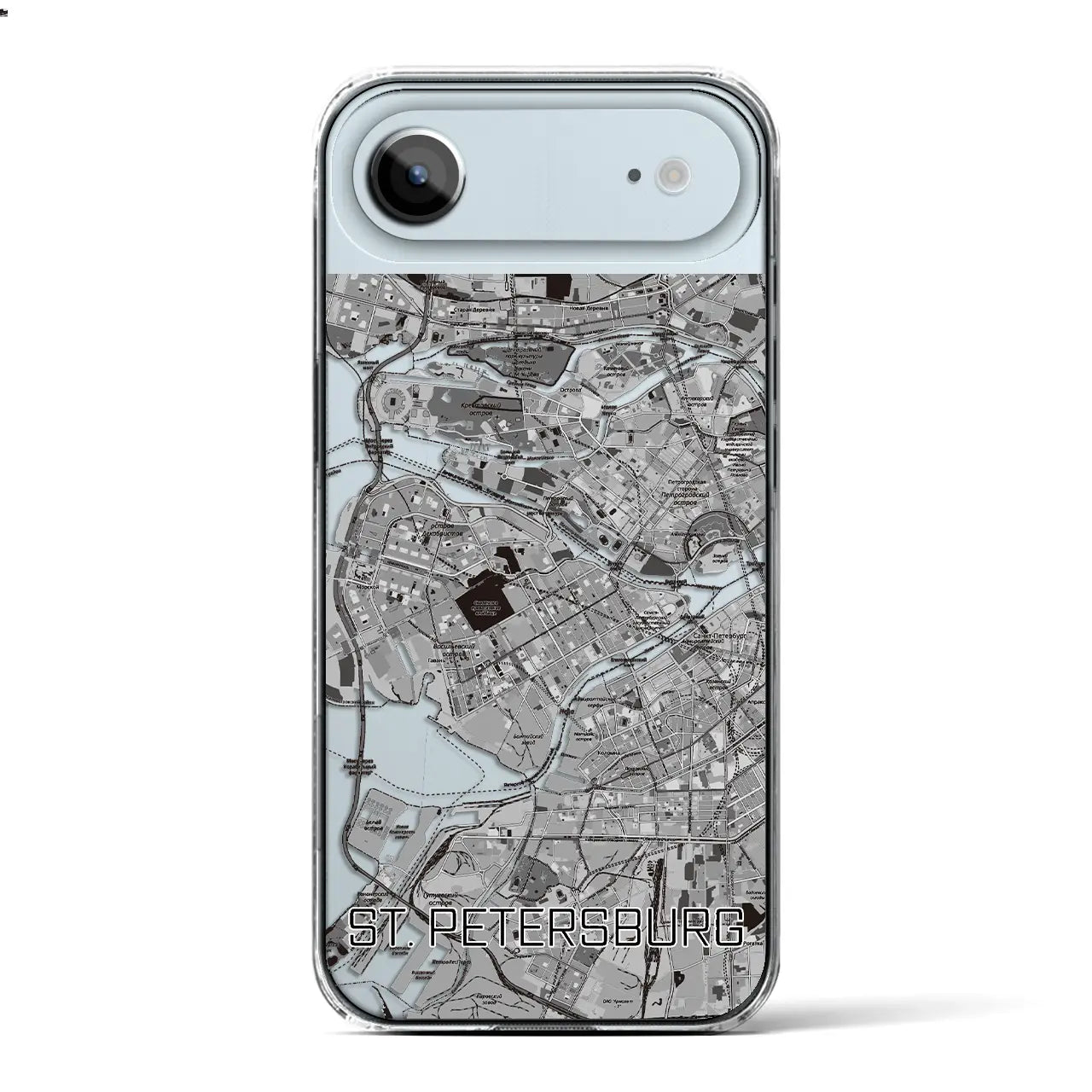 【サンクトペテルブルク（ロシア）】地図柄iPhoneケース（クリアタイプ）
