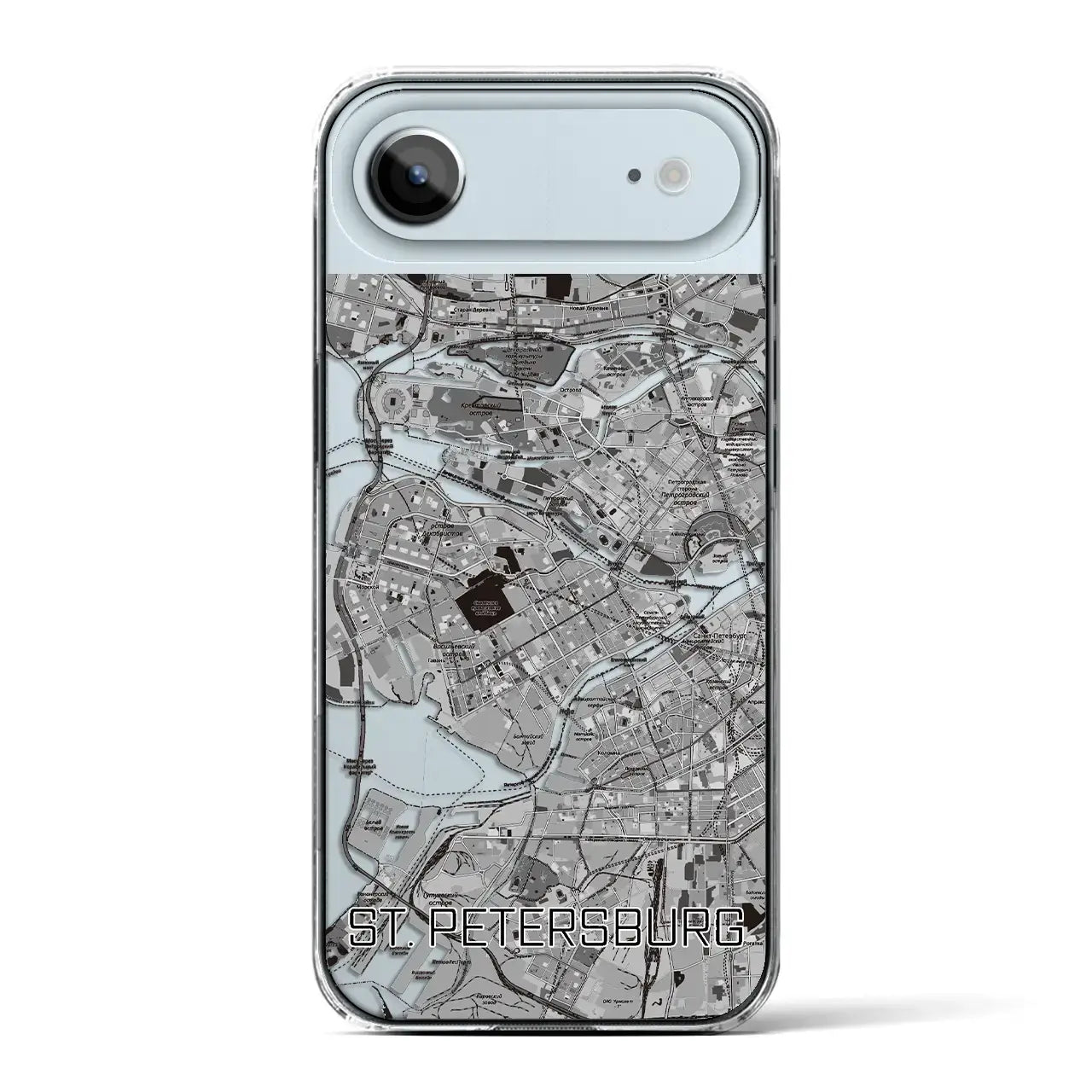 【サンクトペテルブルク（ロシア）】地図柄iPhoneケース（クリアタイプ）