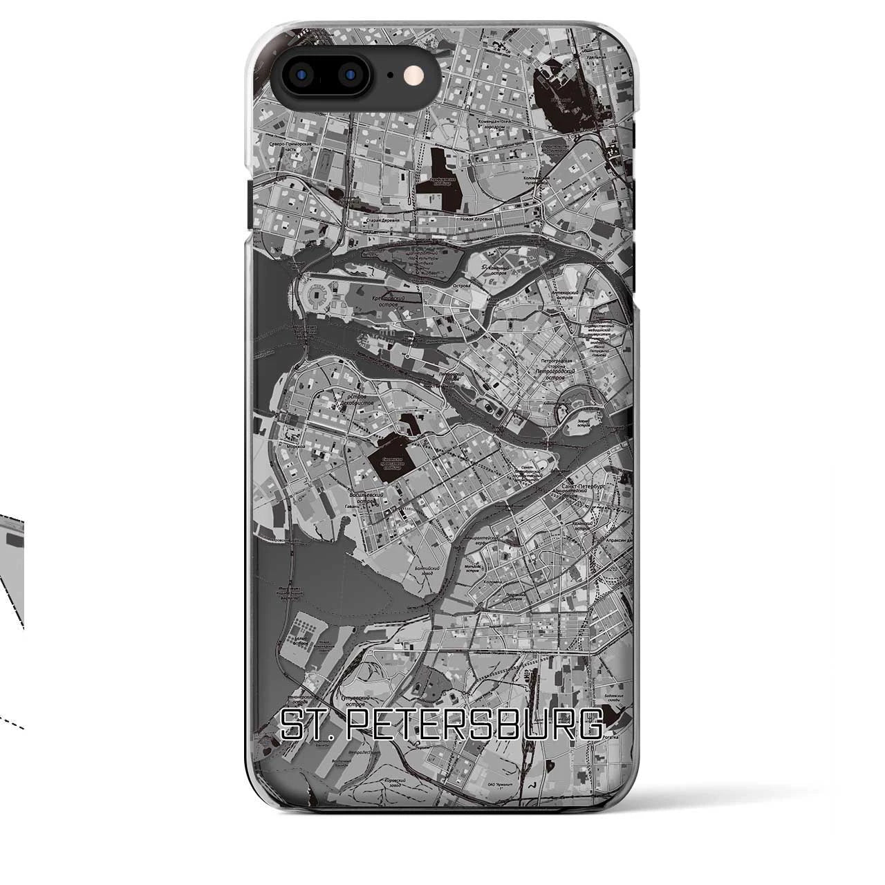 【サンクトペテルブルク（ロシア）】地図柄iPhoneケース（クリアタイプ）