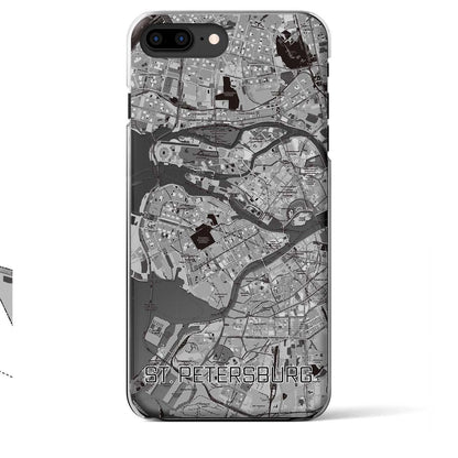 【サンクトペテルブルク（ロシア）】地図柄iPhoneケース（クリアタイプ）