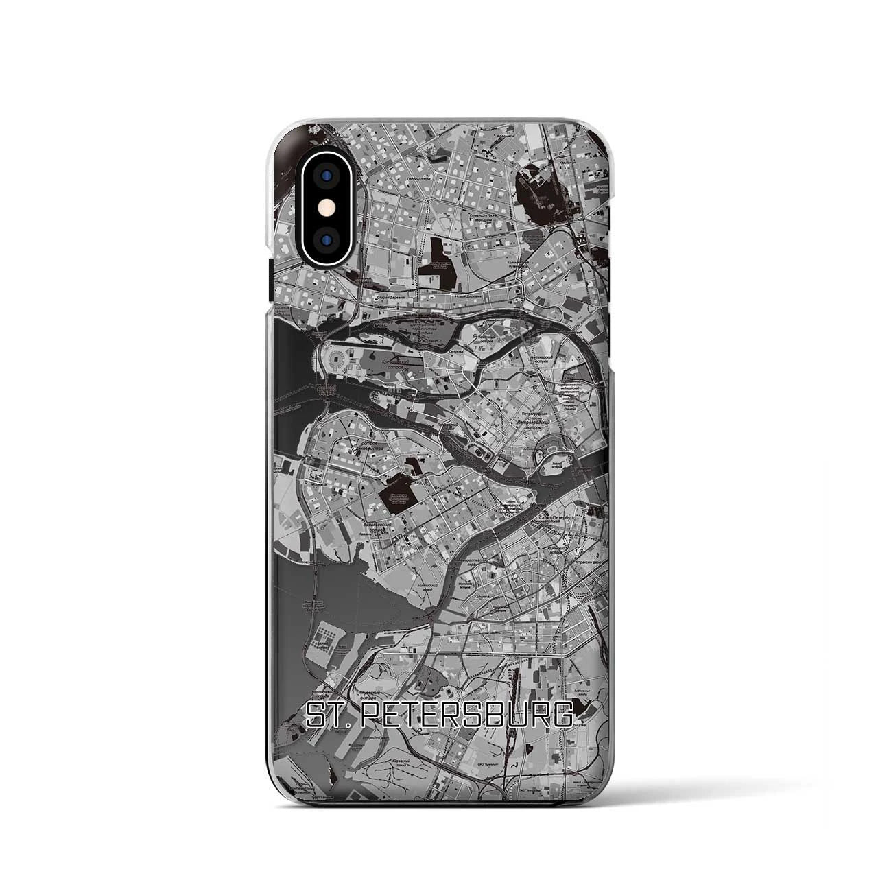 【サンクトペテルブルク（ロシア）】地図柄iPhoneケース（クリアタイプ）