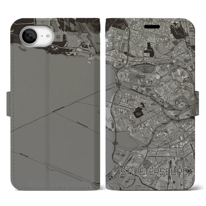 【サンクトペテルブルク（ロシア）】地図柄iPhoneケース（手帳タイプ）