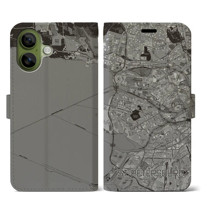 【サンクトペテルブルク（ロシア）】地図柄iPhoneケース（手帳タイプ）