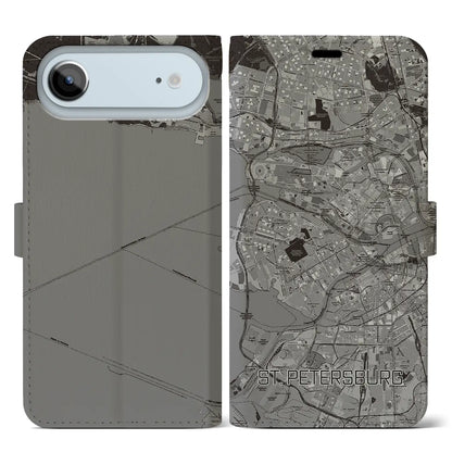 【サンクトペテルブルク（ロシア）】地図柄iPhoneケース（手帳タイプ）