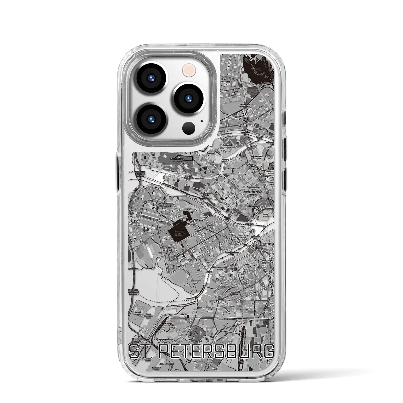 【サンクトペテルブルク（ロシア）】地図柄iPhoneケース（MagSafeタイプ）