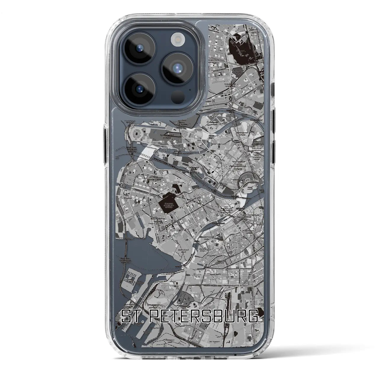 【サンクトペテルブルク（ロシア）】地図柄iPhoneケース（MagSafeタイプ）