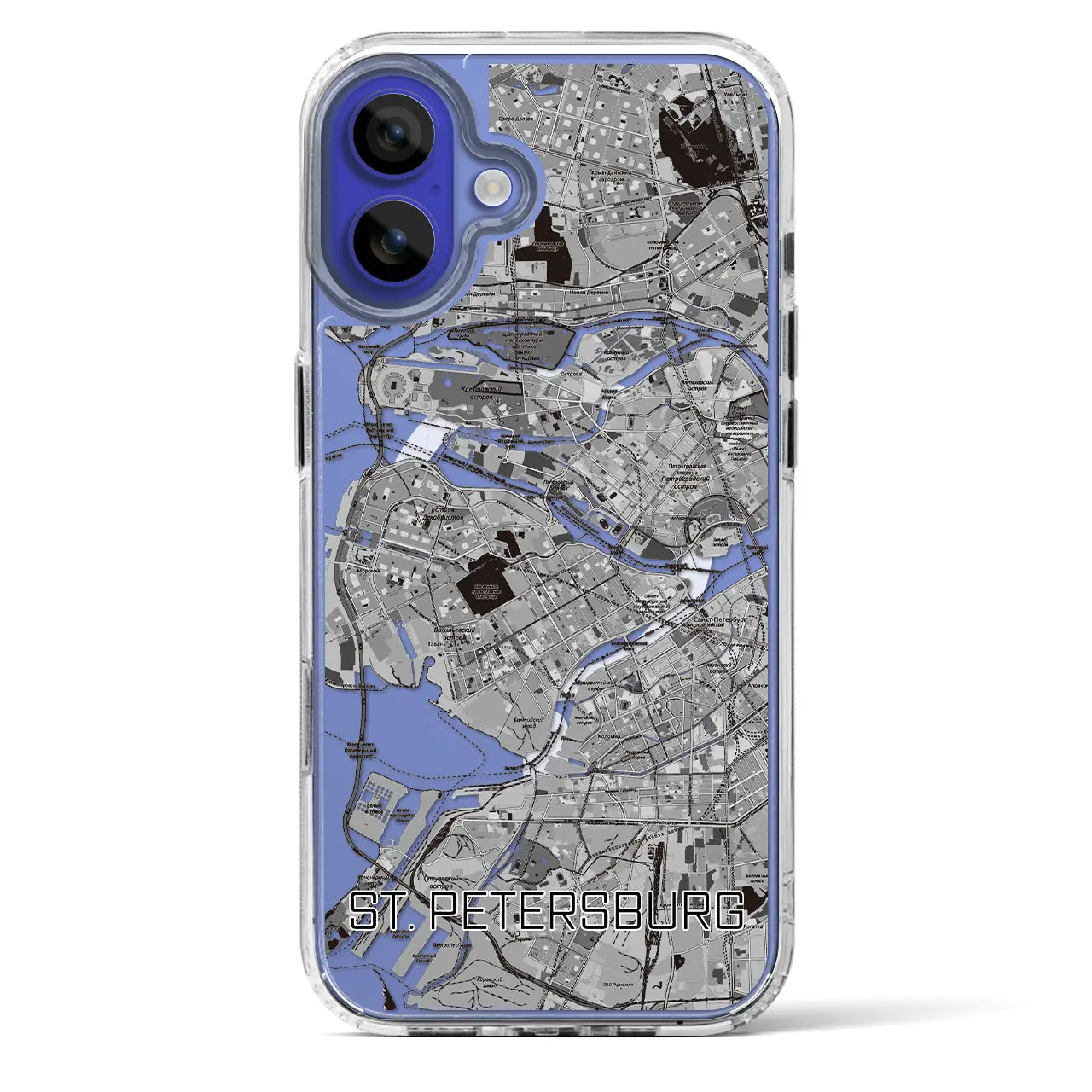 【サンクトペテルブルク（ロシア）】地図柄iPhoneケース（MagSafeタイプ）